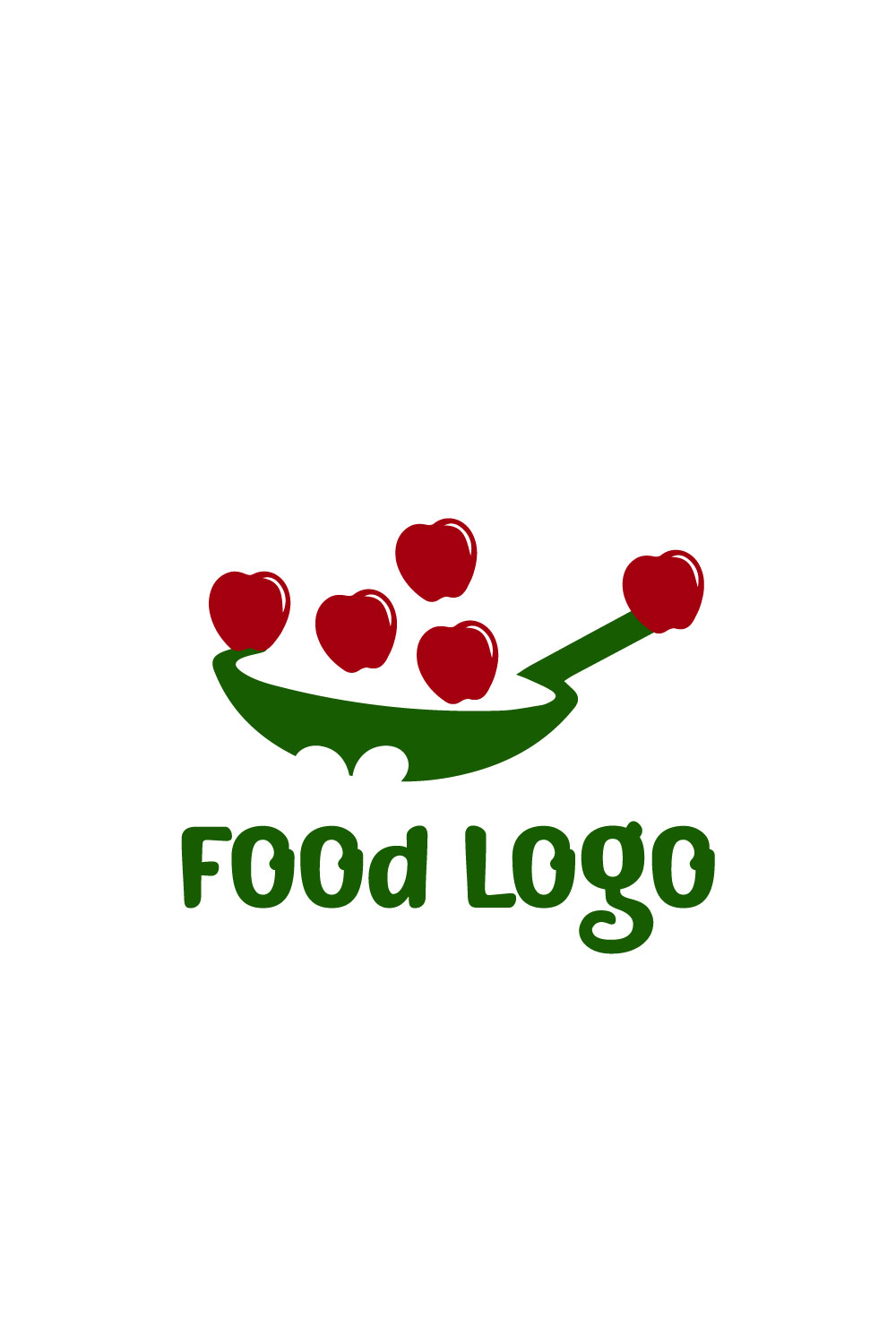 Free green food cooking logo pinterest preview image.