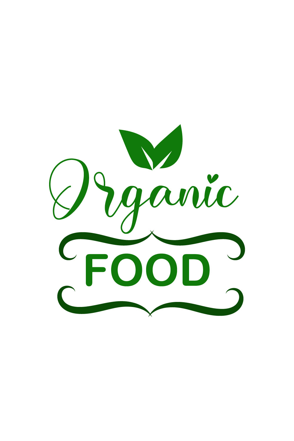 Free Organic food logo pinterest preview image.