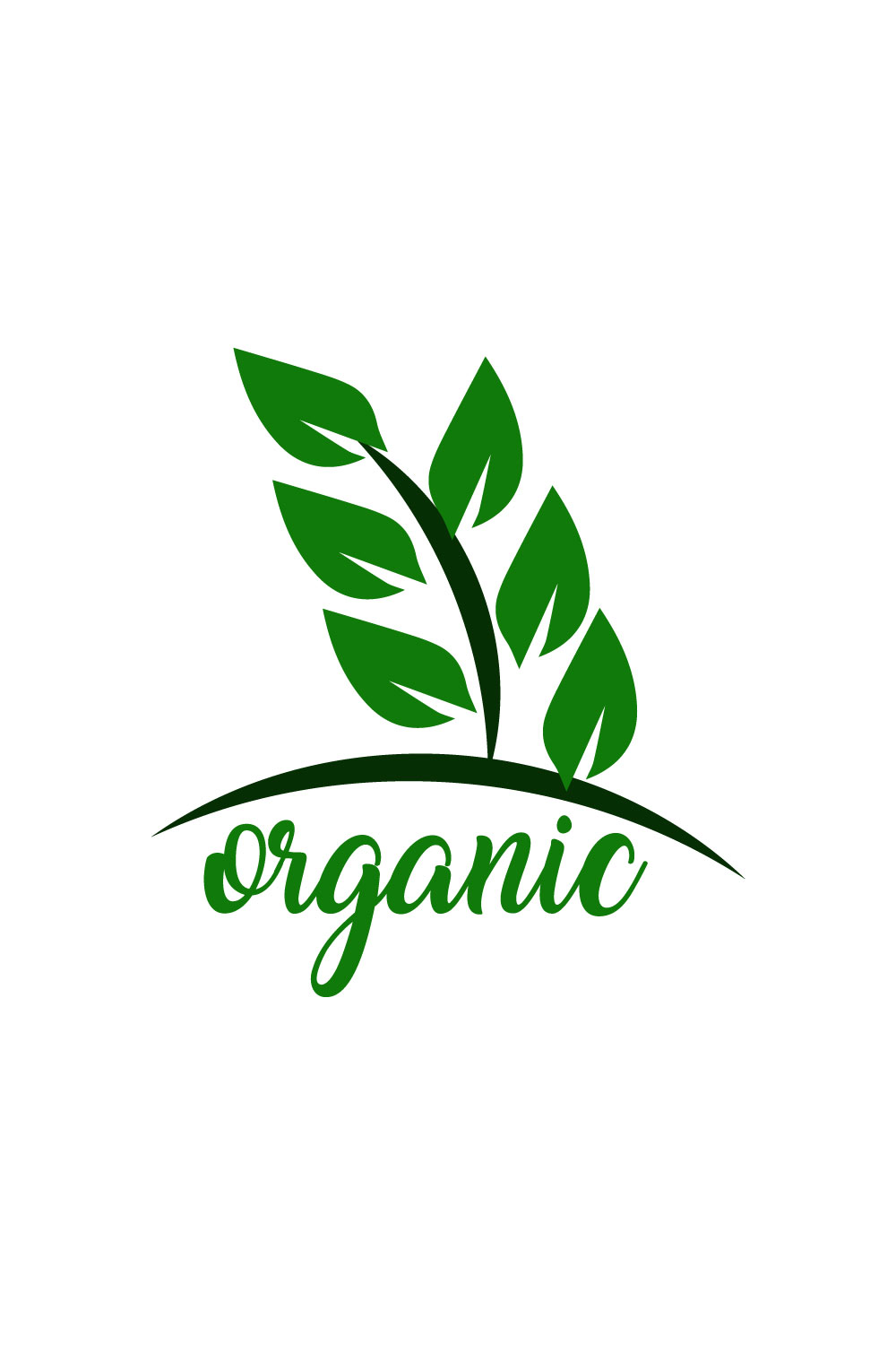 Free Earth-friendly organic logo pinterest preview image.