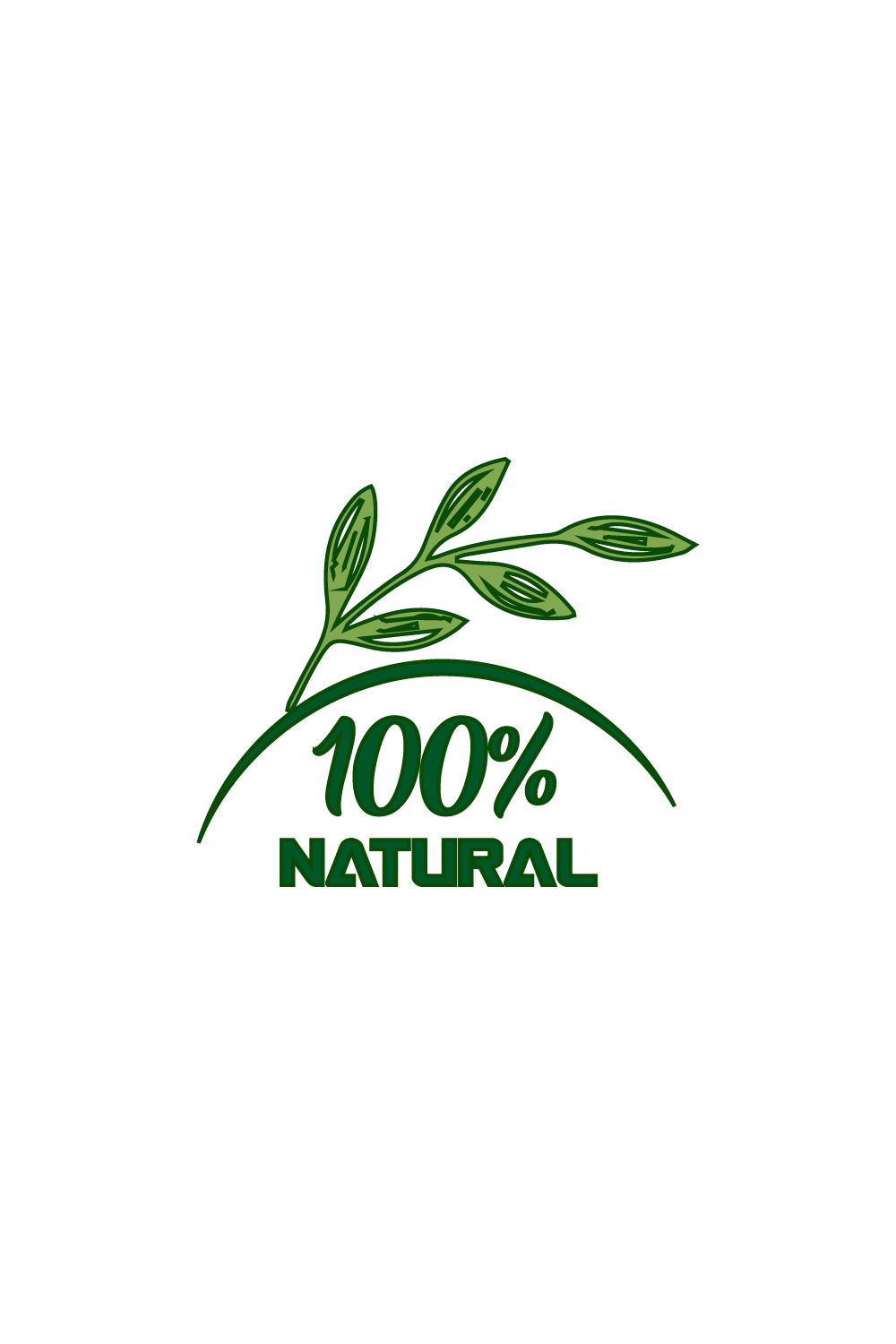 Free organic logo pinterest preview image.