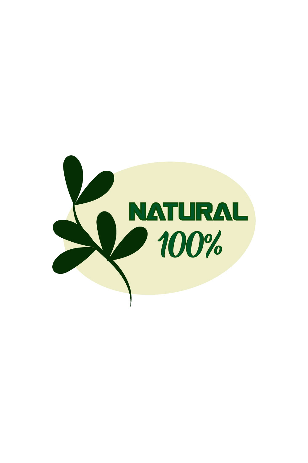 Free Natural eco logo pinterest preview image.
