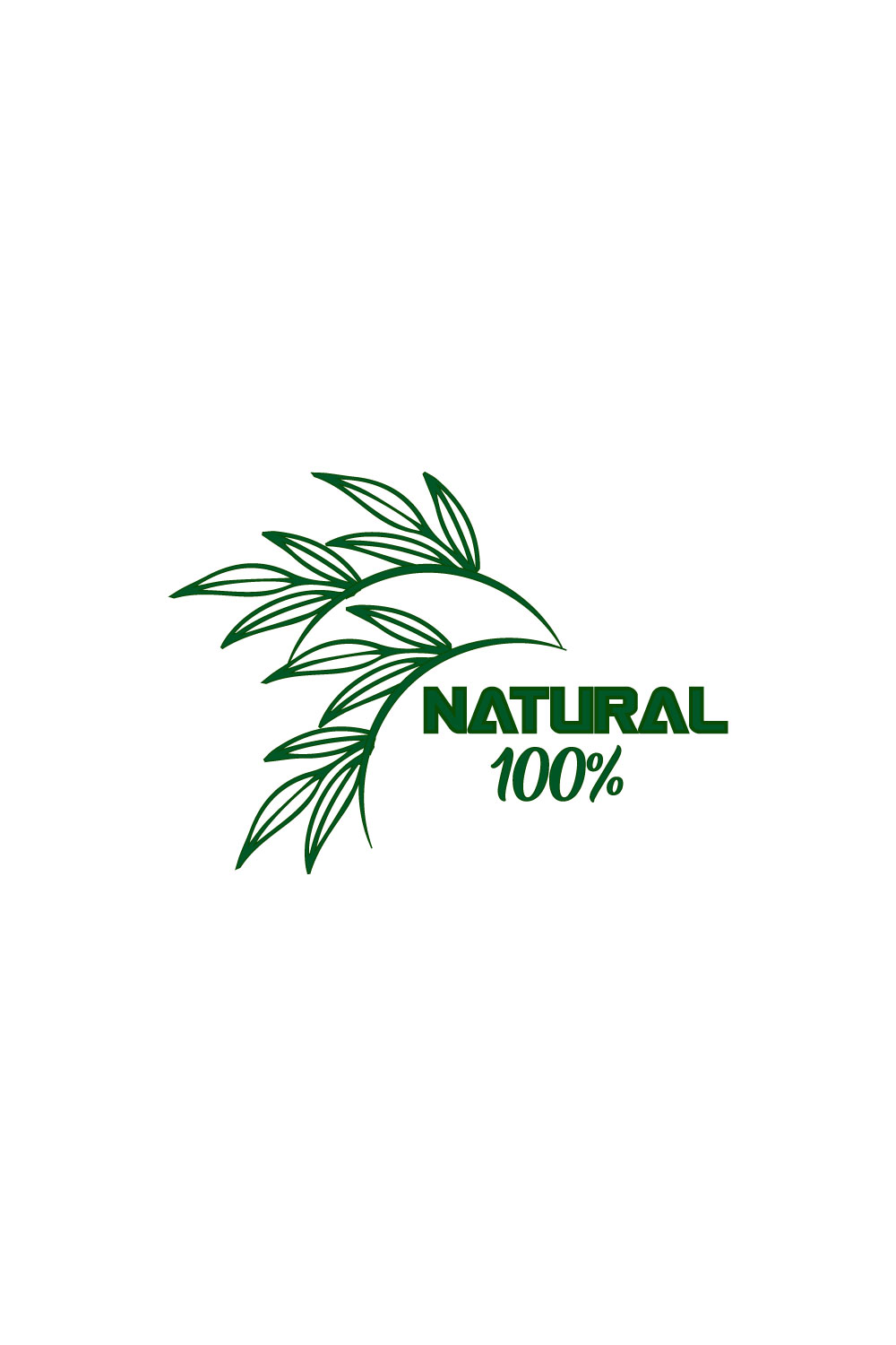 Free green food logo pinterest preview image.