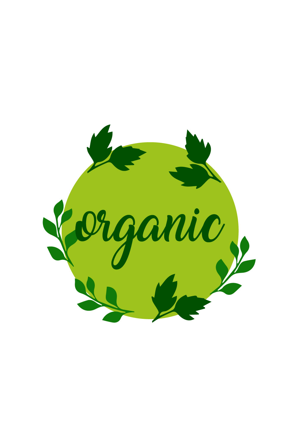 Free Chemical-free organic logo pinterest preview image.