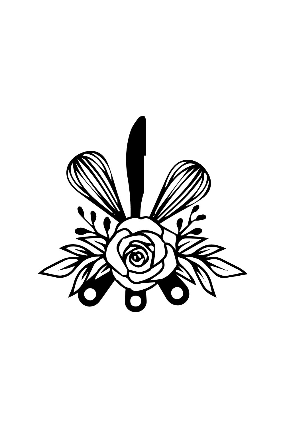 Free flower spoon logo pinterest preview image.