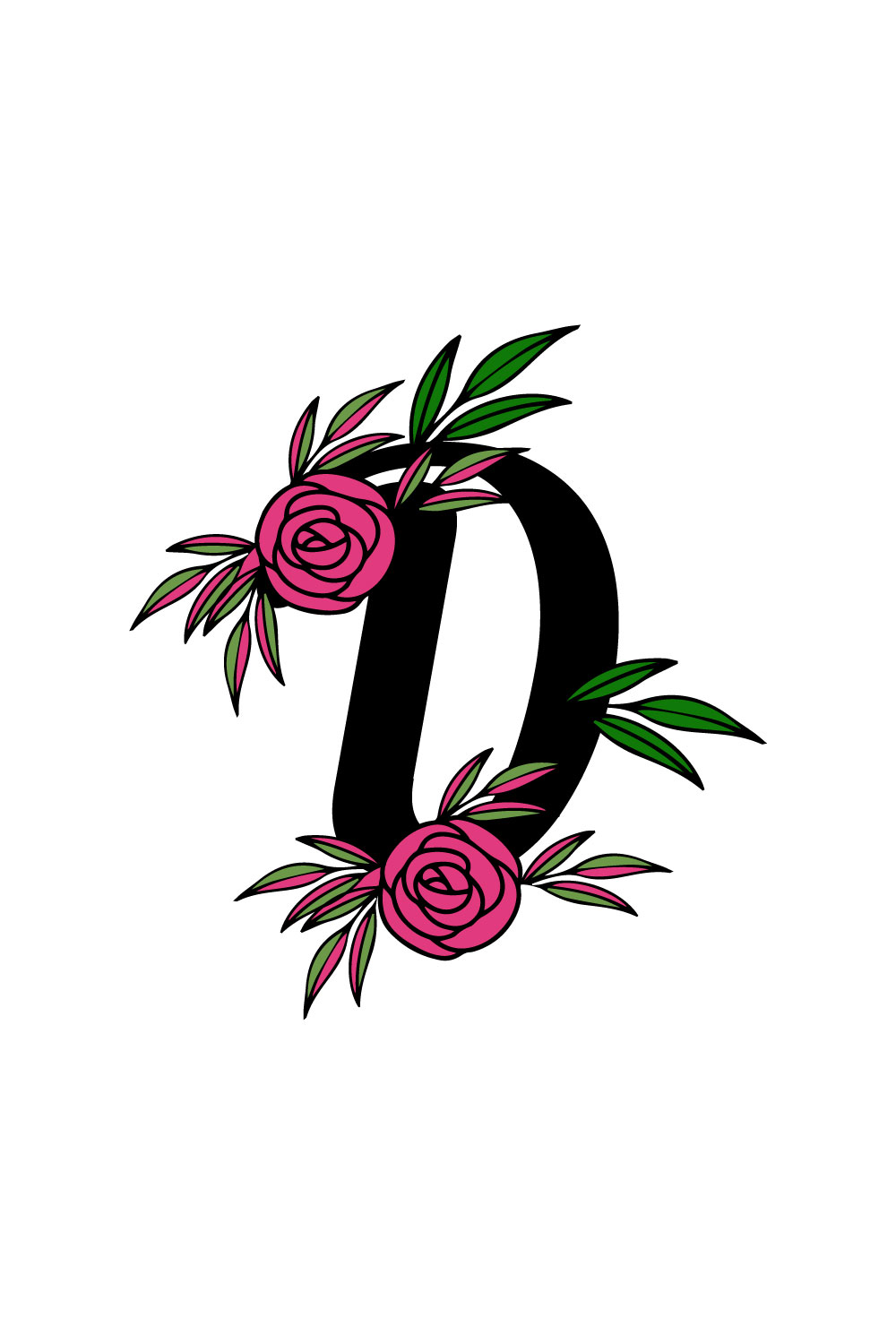 Free D letter logo pinterest preview image.