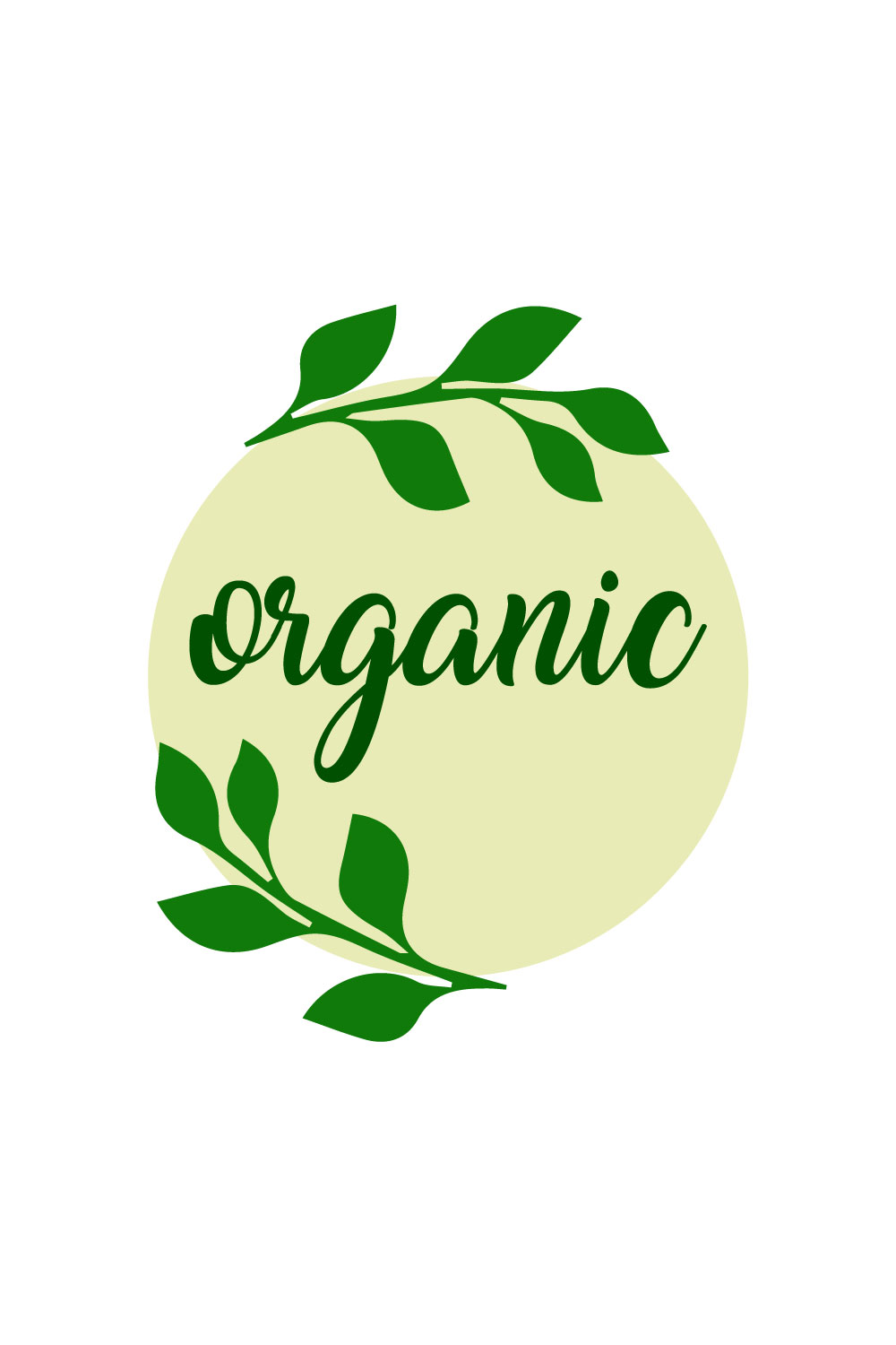 Free minimalist organic logo pinterest preview image.