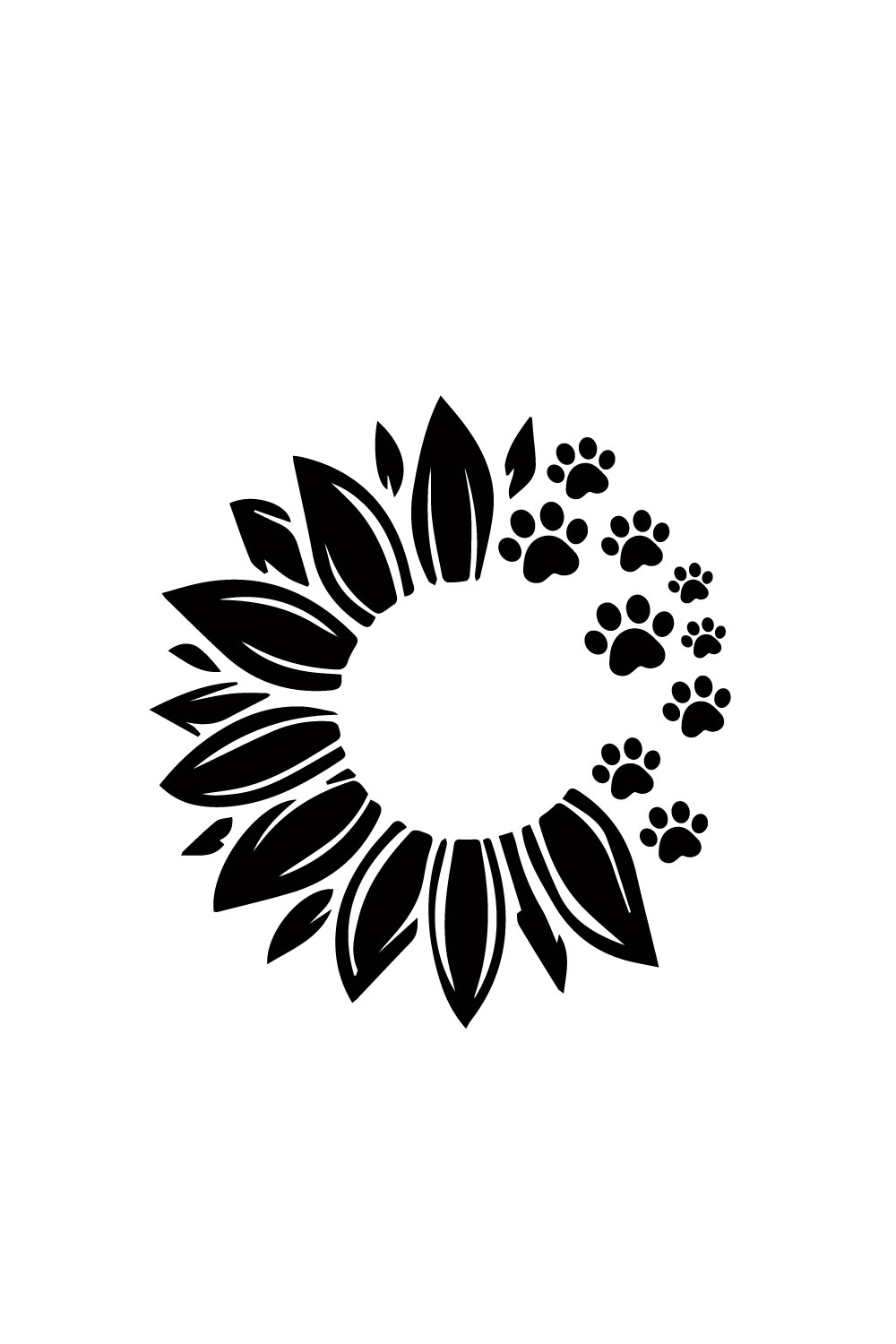 Free Sun flower logo pinterest preview image.