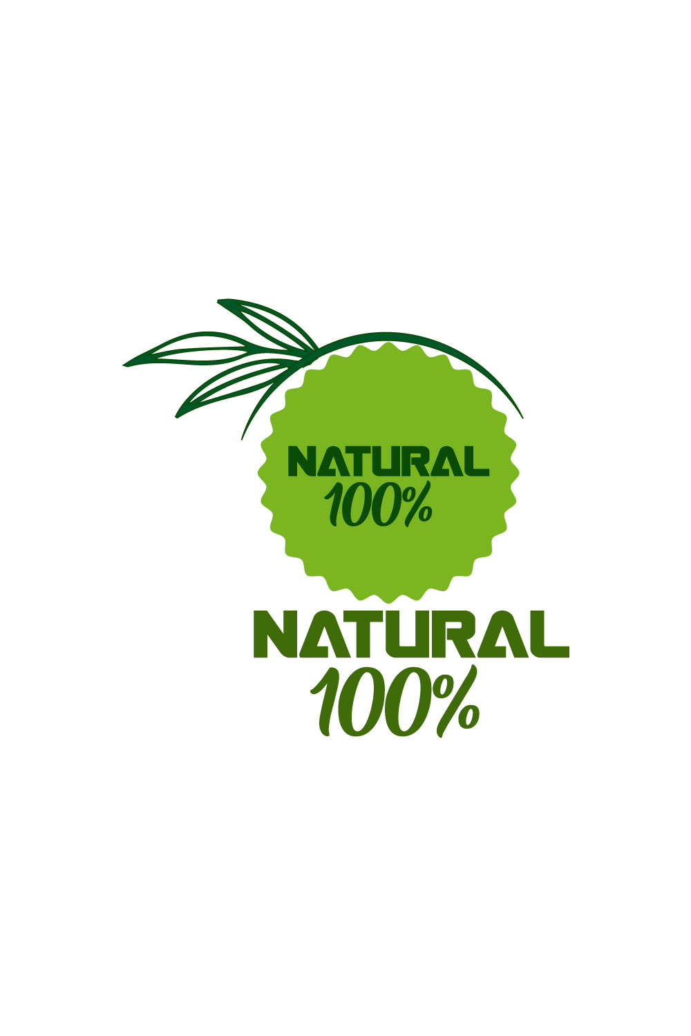 Free herbal product logo pinterest preview image.