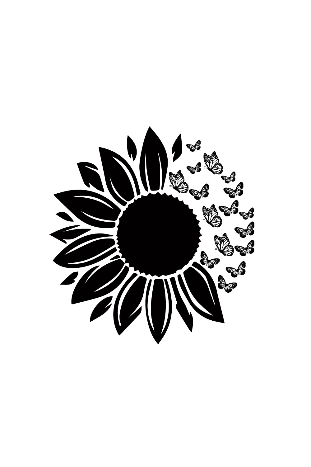 Free Sun Flower Bee Logo pinterest preview image.