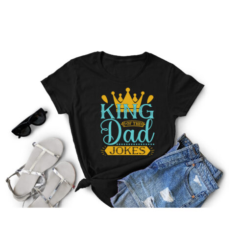 King Of The Dad Jokes T-Shirt Vector File cover image.