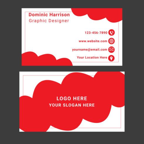 2 business card template cover image.