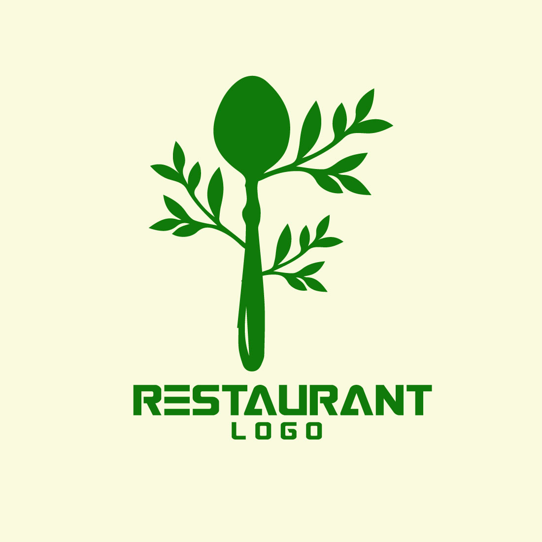Free Green Restaurant Logo cover image.