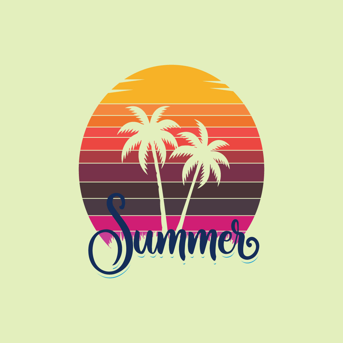 Free summer logo preview image.