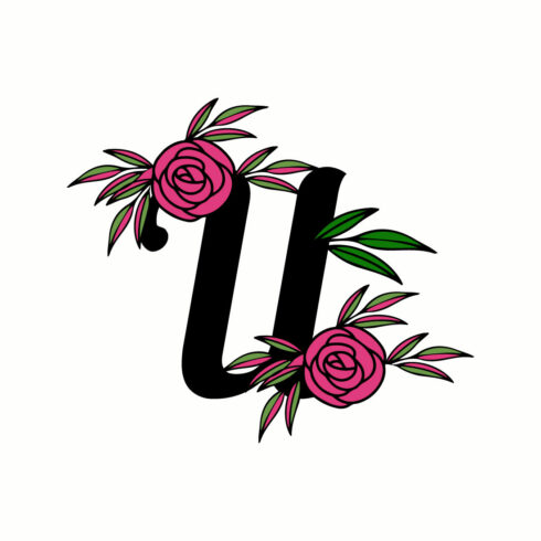 Free U rose wildflower logo cover image.