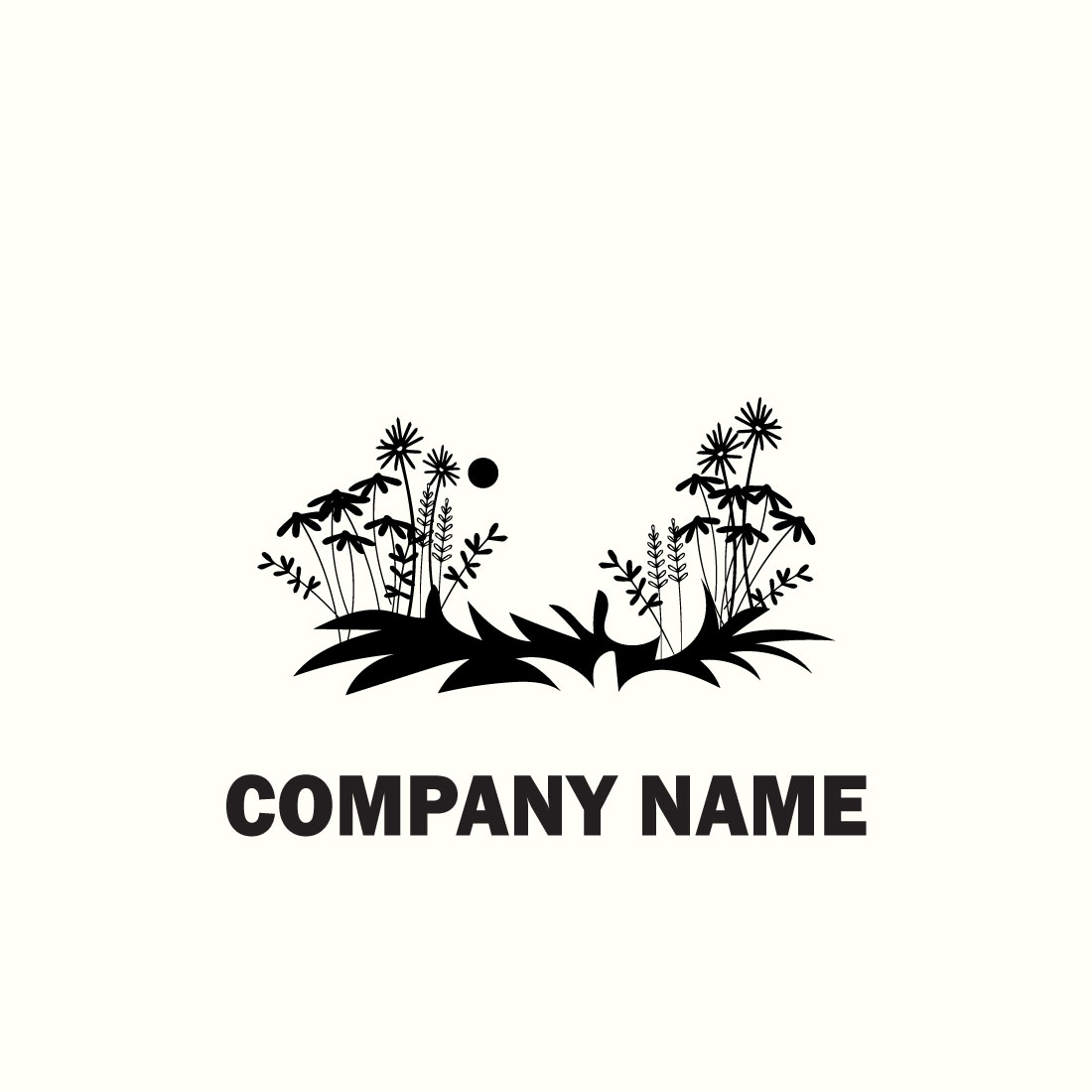 Free natural floral and organic logo preview image.
