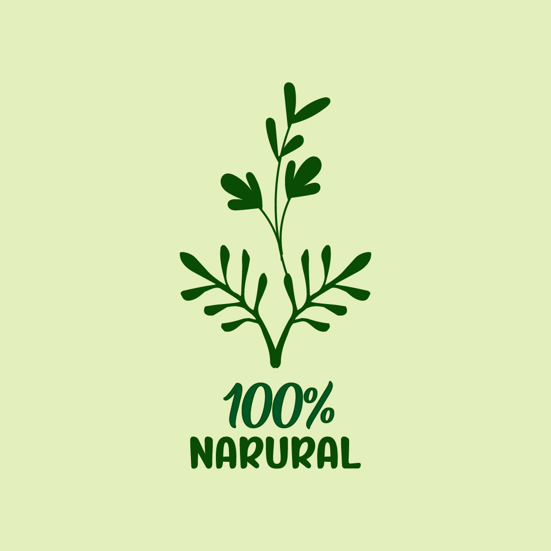 Free botanical leaves logo preview image.