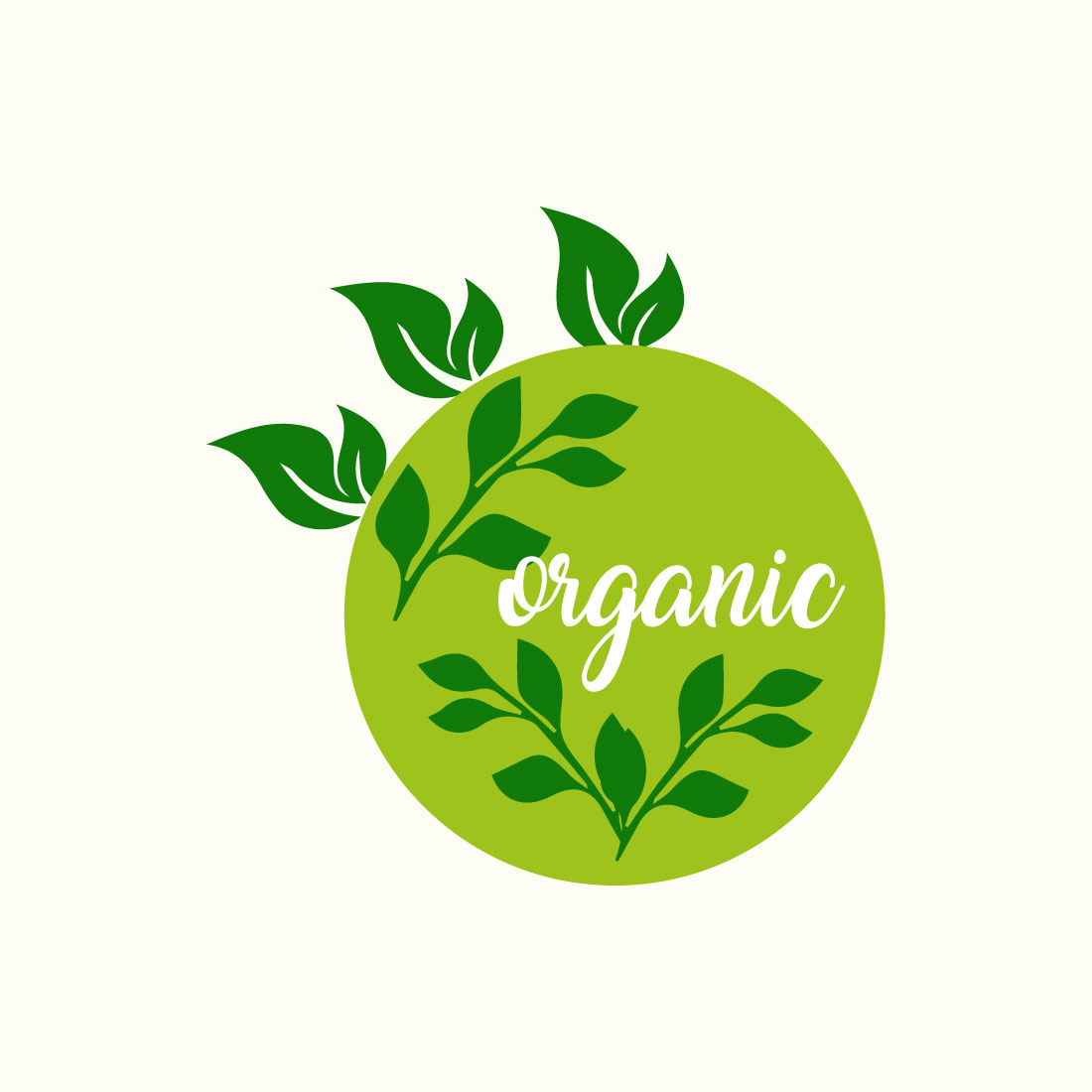 Free organic vegetables logo cover image.