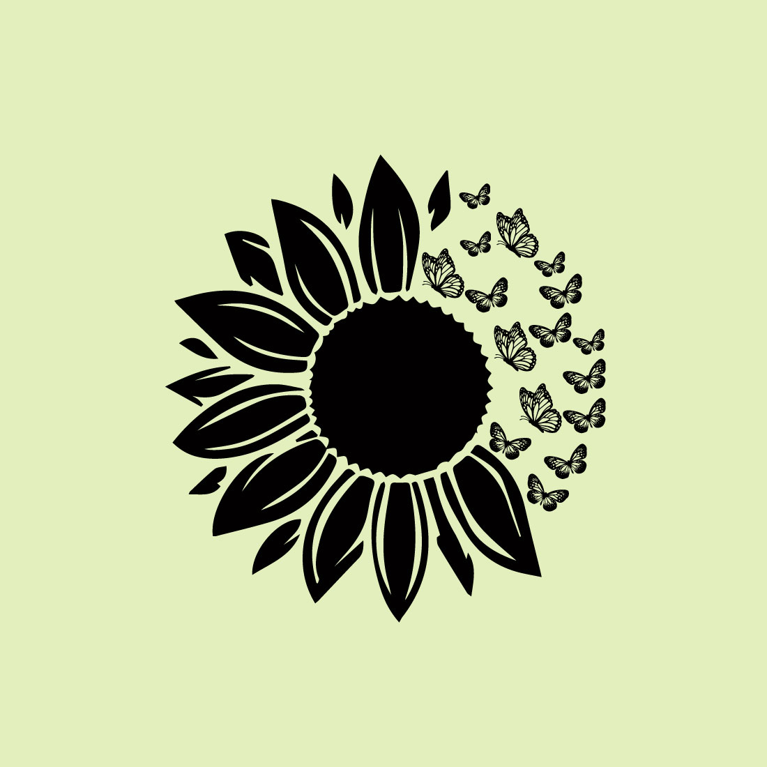 Free floral bee logo preview image.