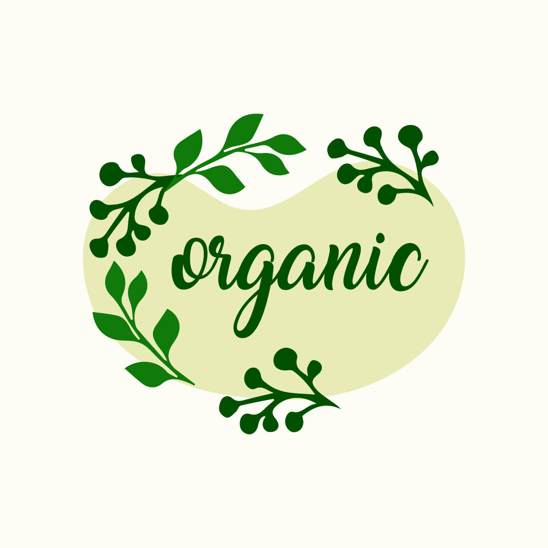 Free organic leaf floral logo cover image.