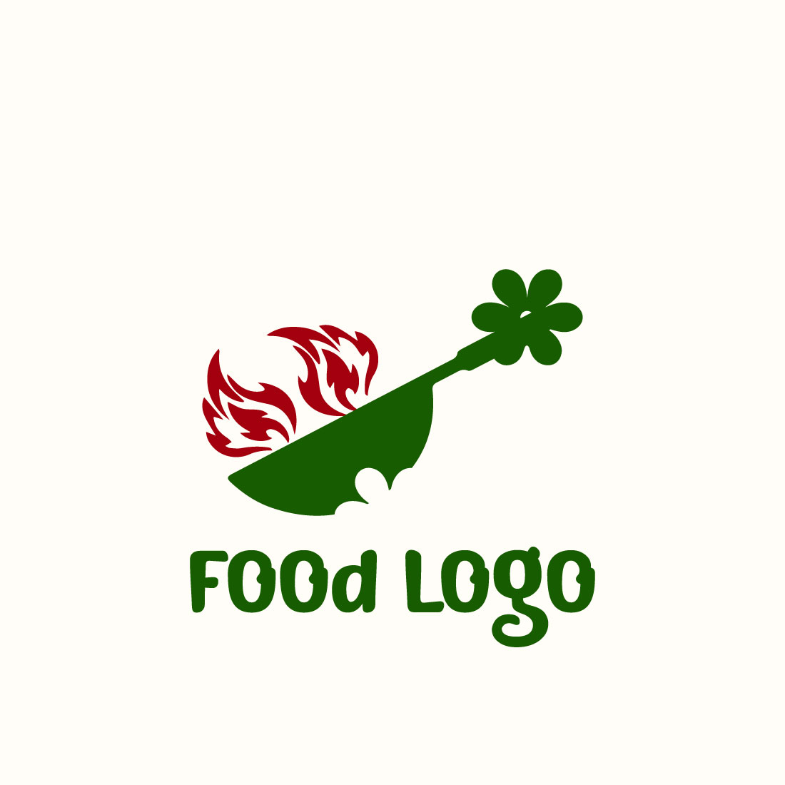 Free cook green food logo preview image.