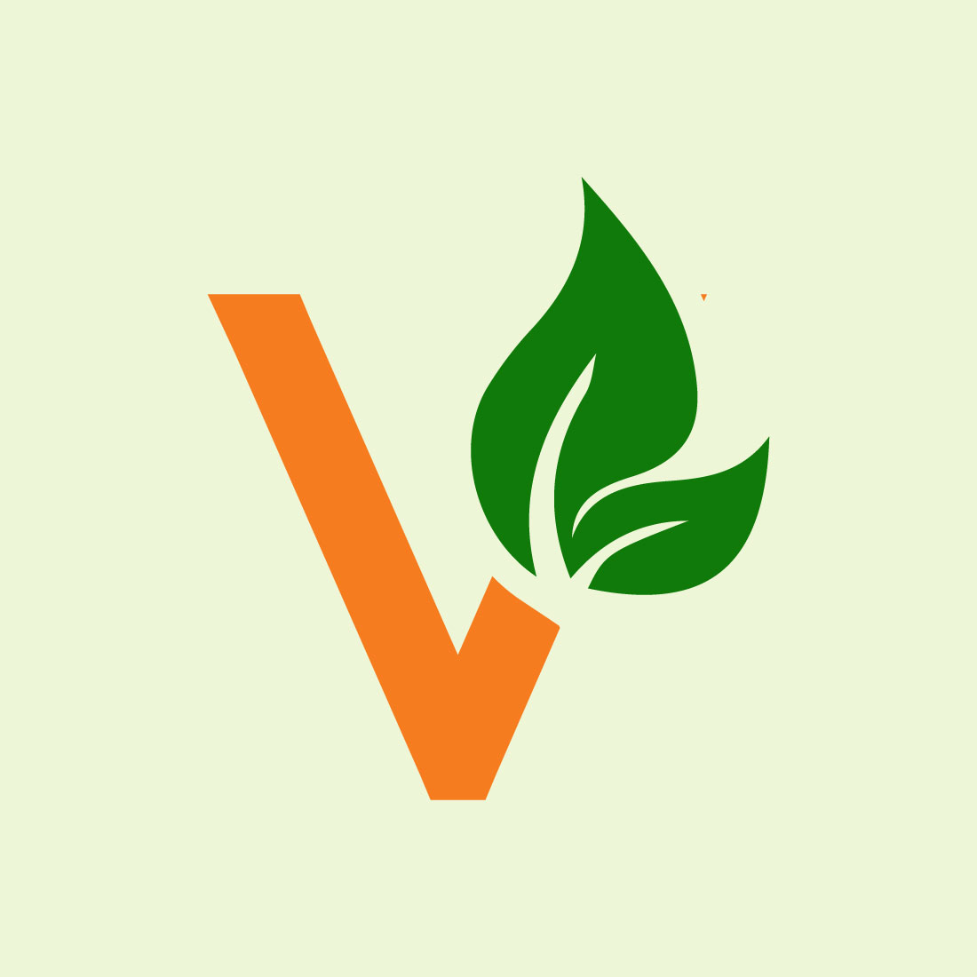 Free V typography logo cover image.