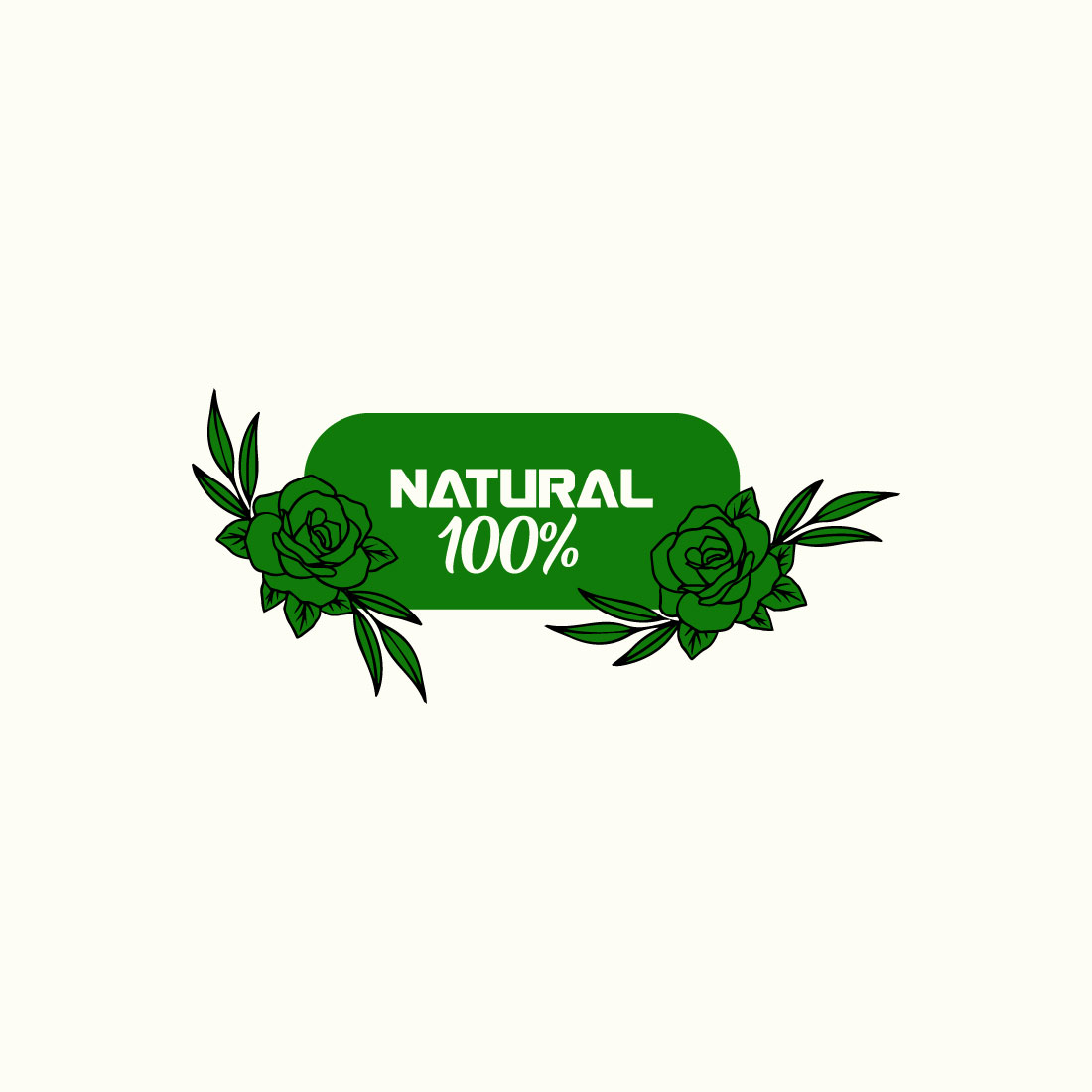 Free 100 natural logo cover image.