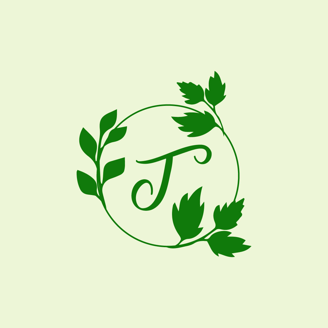 Free T floral green logo cover image.