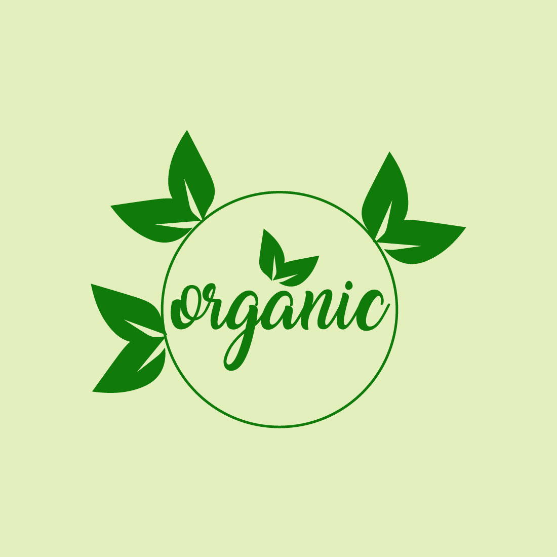 Free organic element green logo preview image.