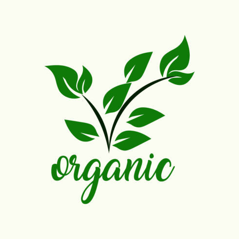 Free green leaf organic logo cover image.