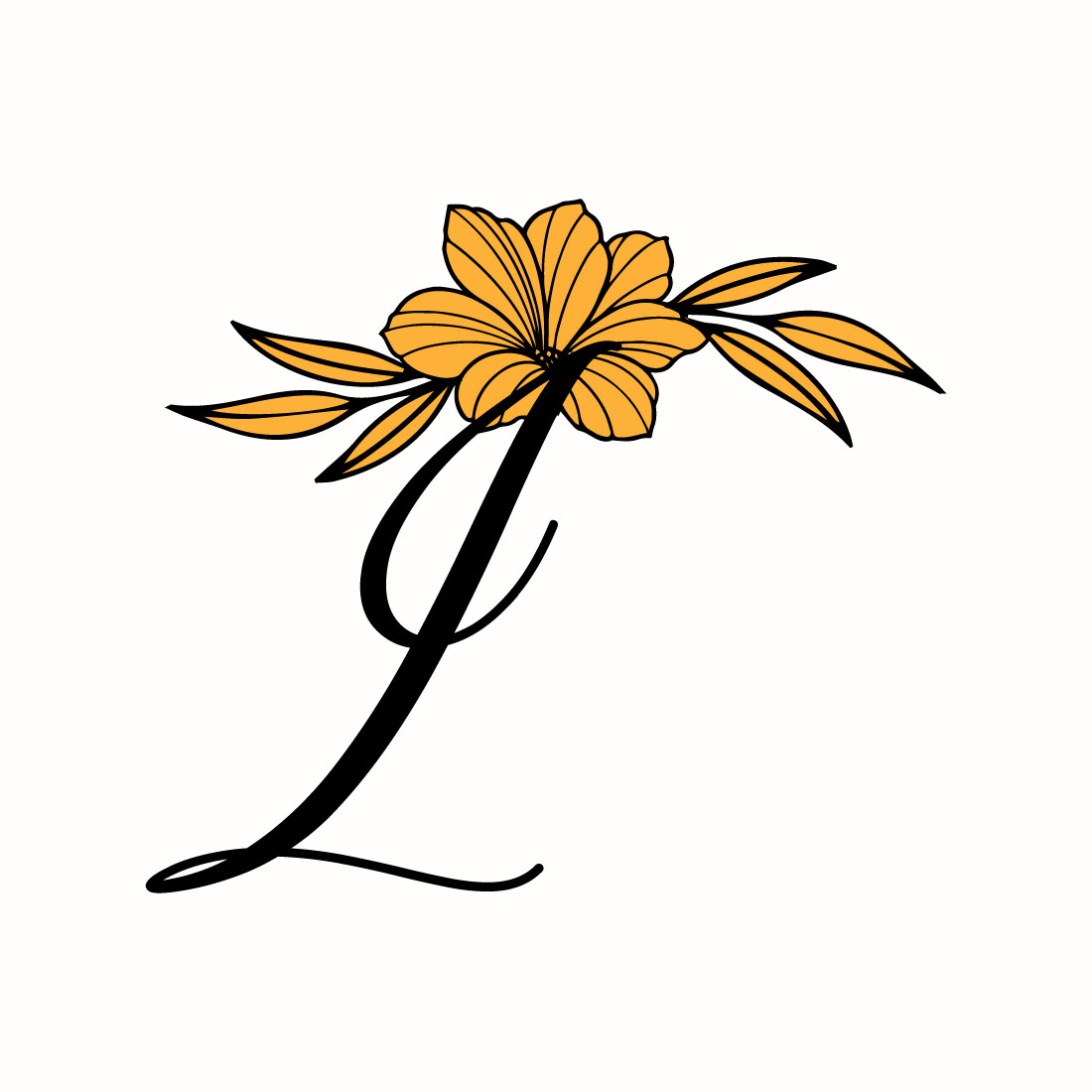 Free K Letter Nice Flower Logo preview image.
