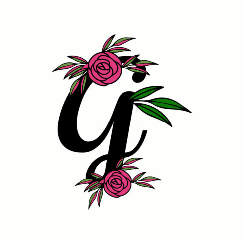 Free Wildflower G letter logo cover image.