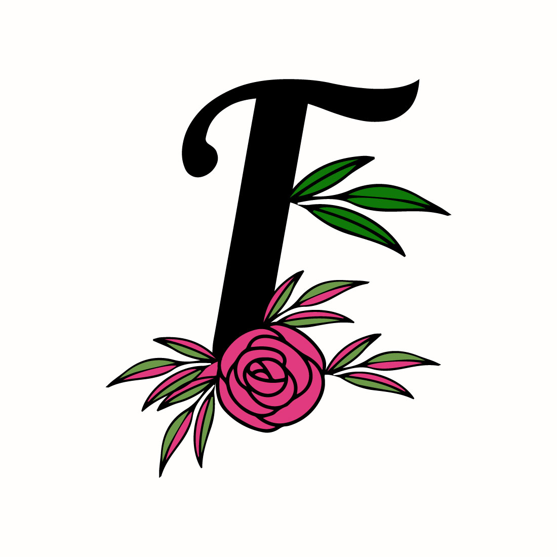 Free T floral pink logo cover image.