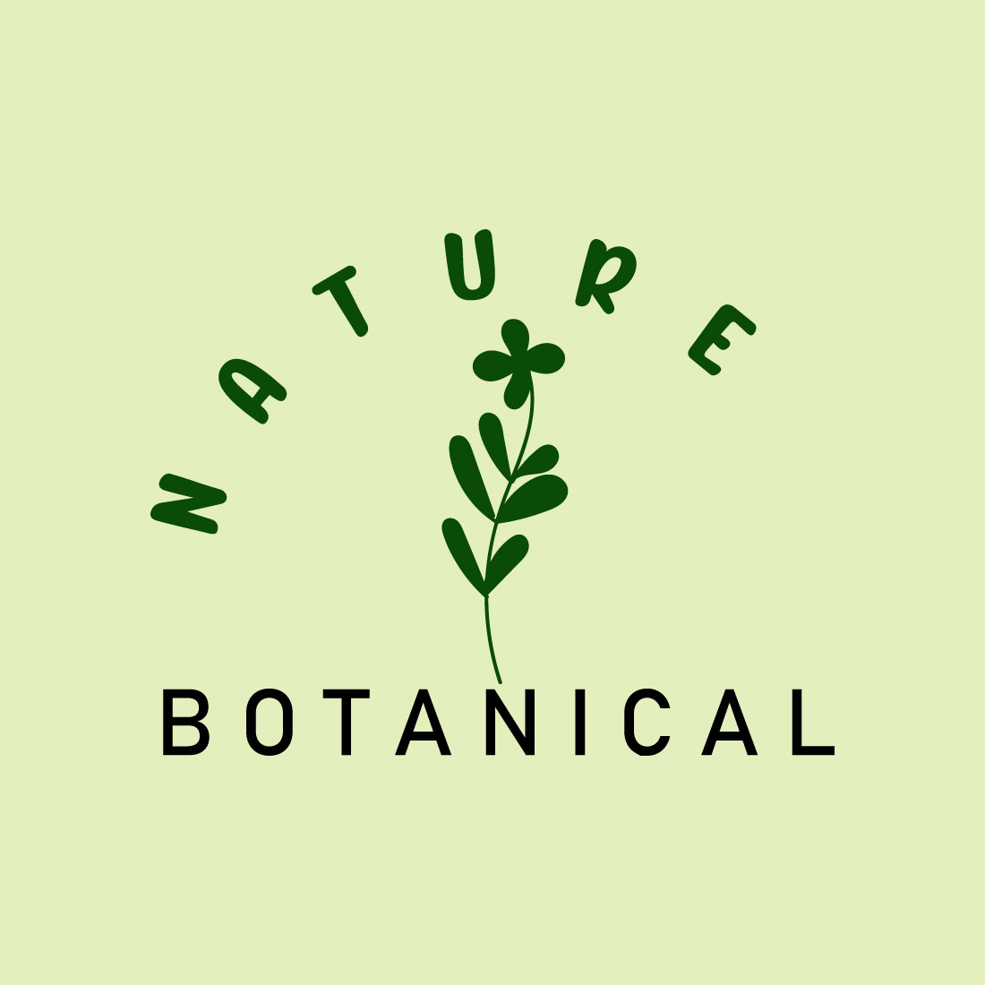 Free botanical flowers logo preview image.