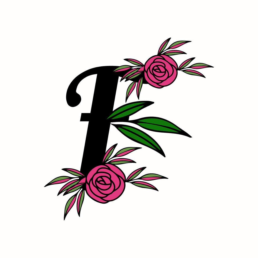 Free F floral logo - MasterBundles
