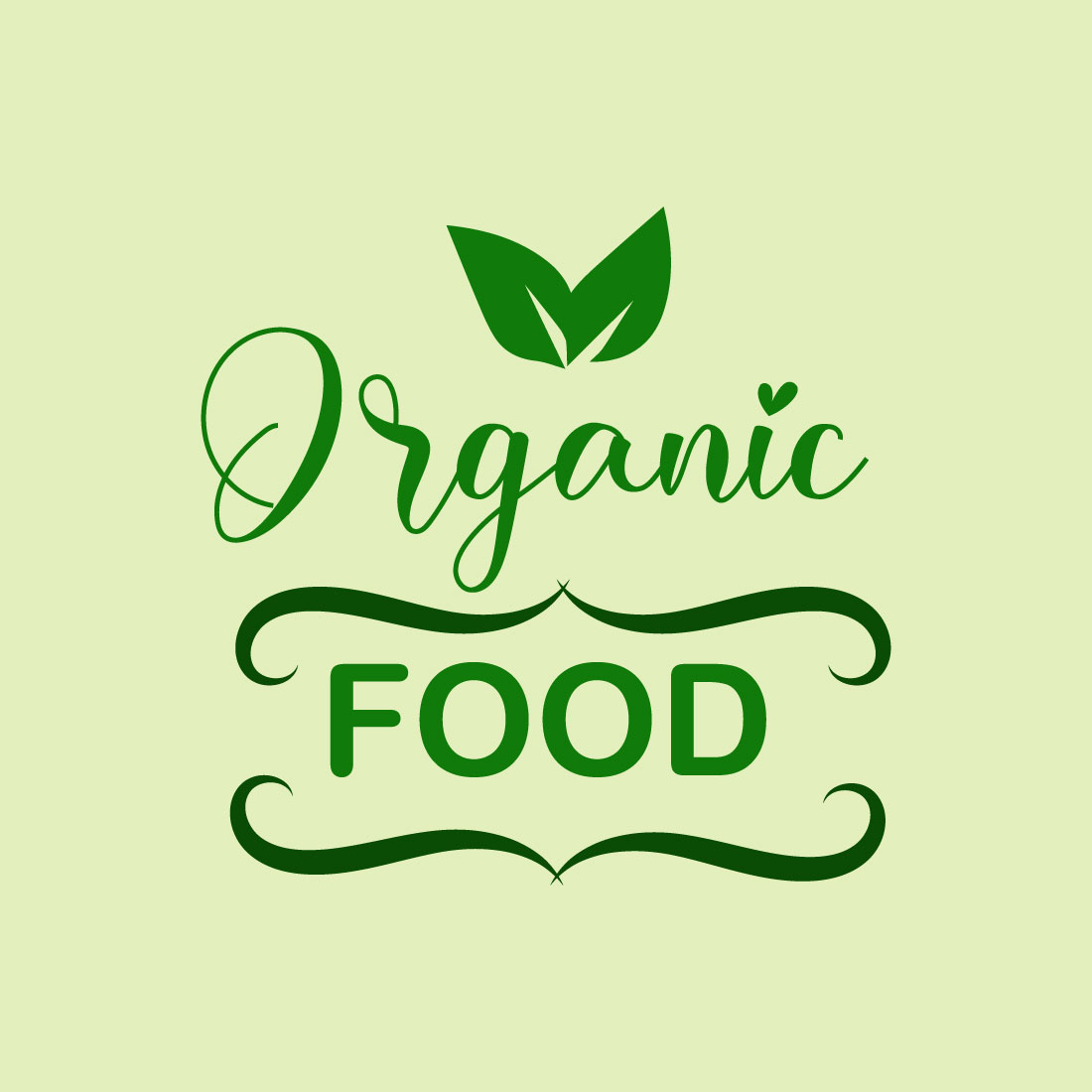 Free Organic food logo preview image.