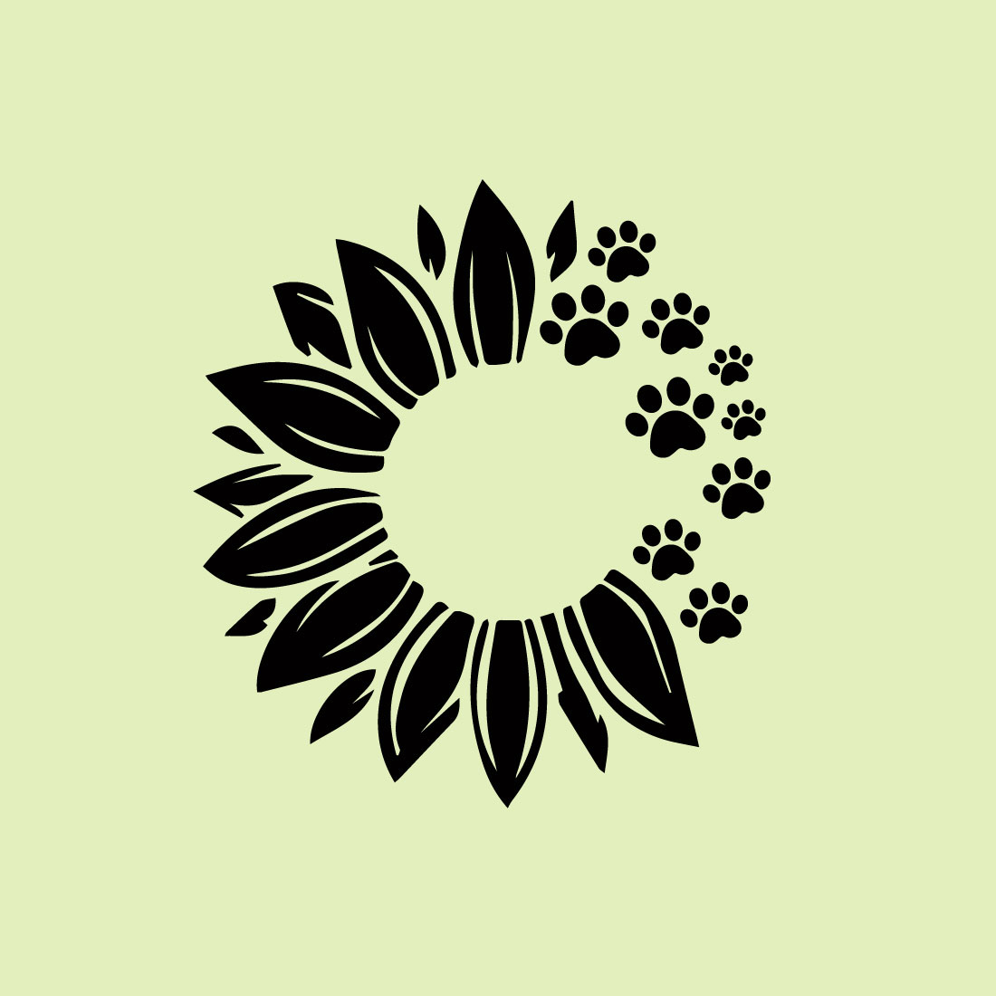 Free Sun flower logo preview image.