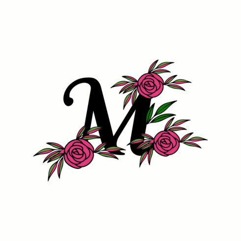 Free Cute M letter logo cover image.