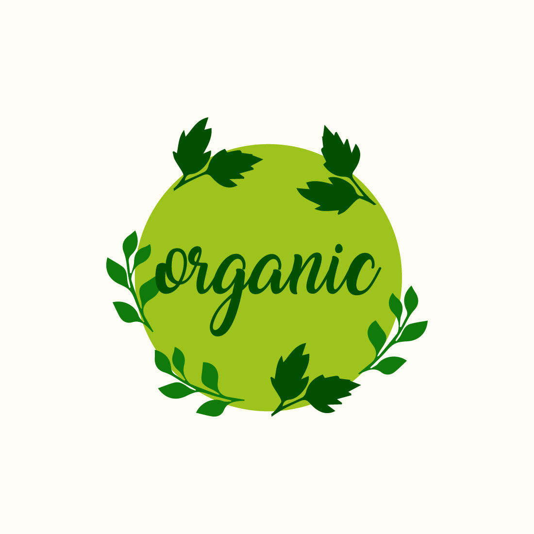 Free Chemical-free organic logo preview image.