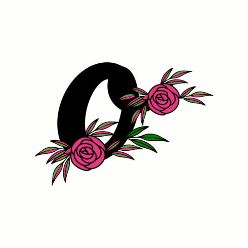 Free O wildflower letter logo cover image.