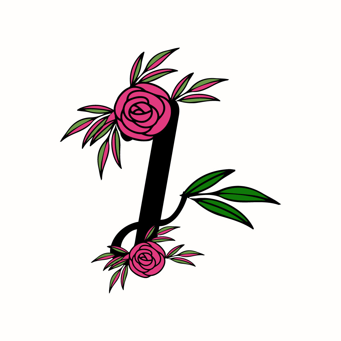 Free Rose J letter logo cover image.
