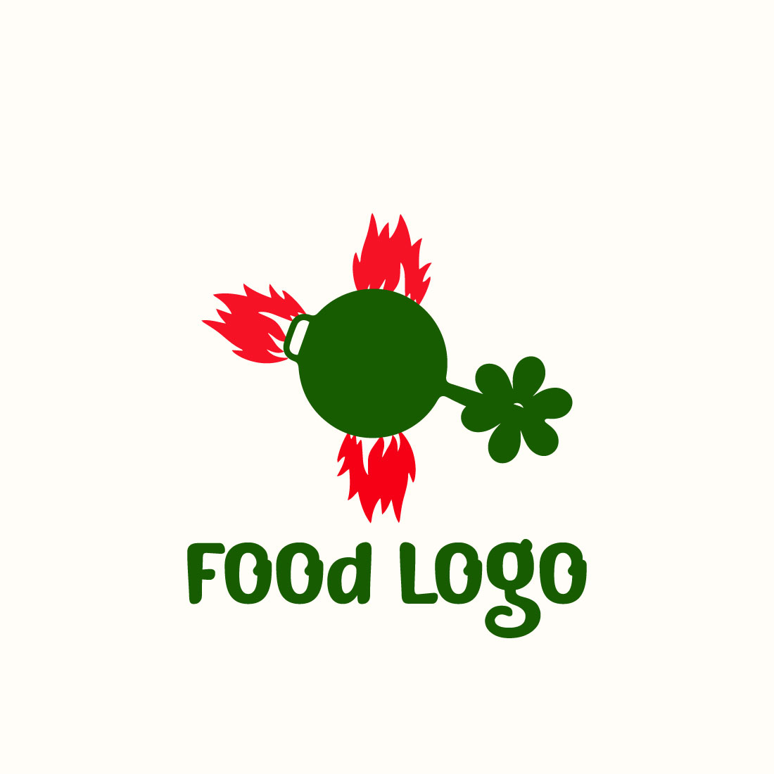 Free cook green food logo preview image.