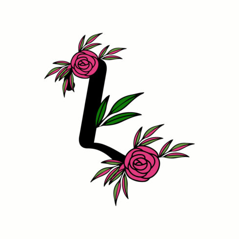 Free L wildflower rose logo cover image.