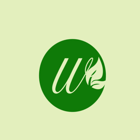 Free w botanical leaves logo cover image.