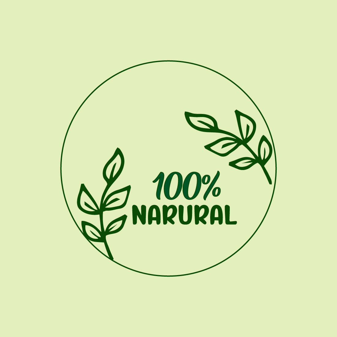Free 100 natural logo cover image.