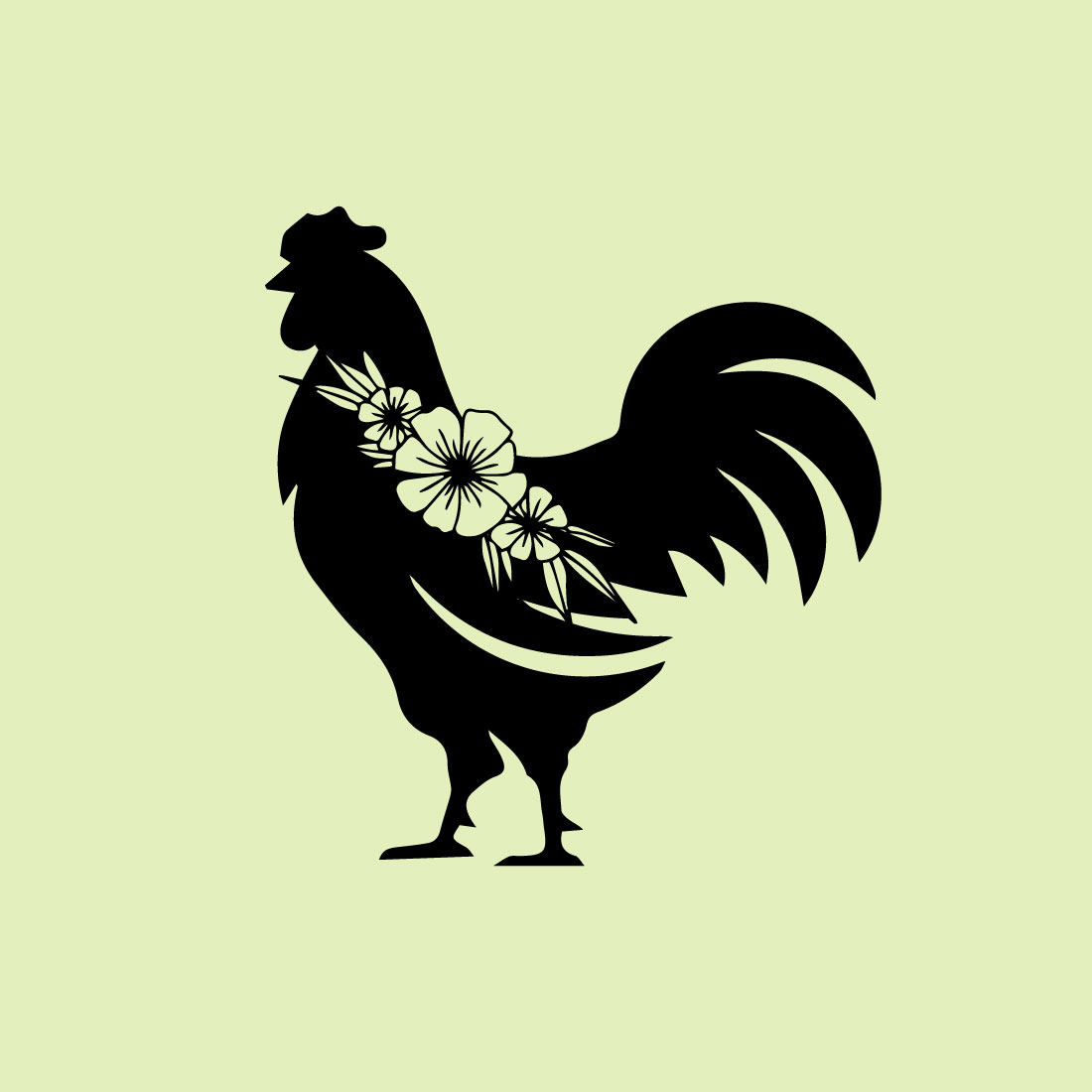 Free rooster logo preview image.