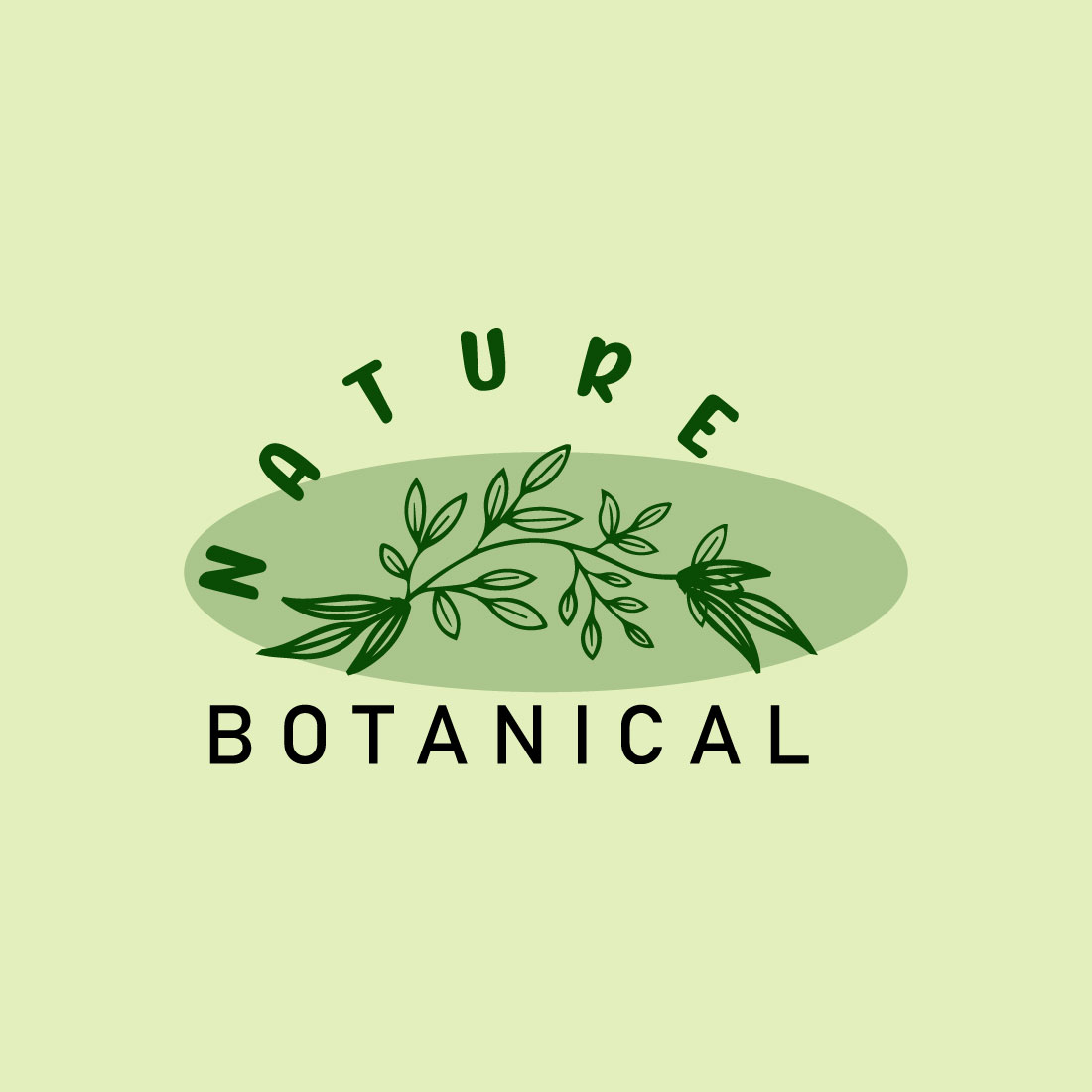 Free botanical natural beauty logo preview image.