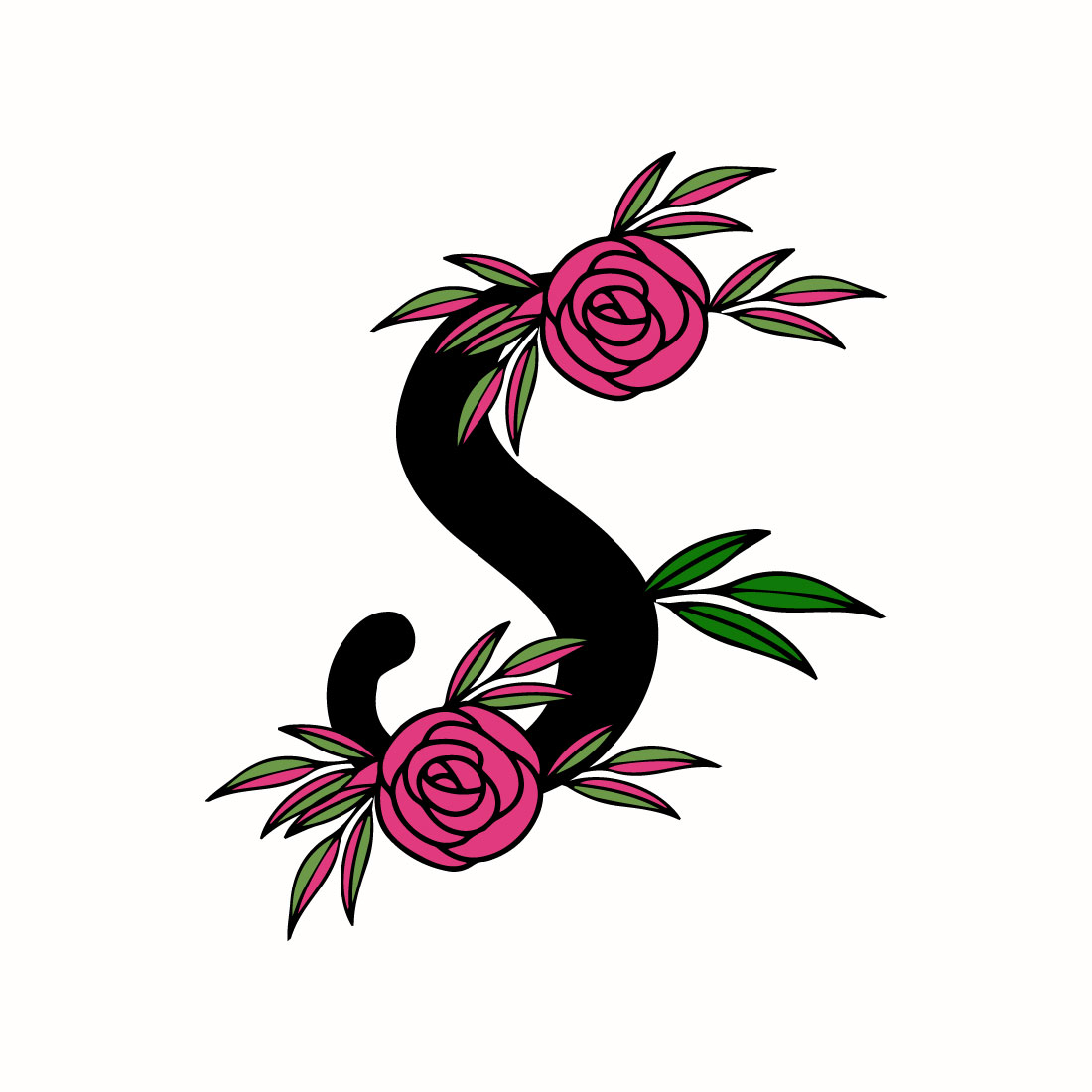 Free S cute Rose Logo cover image.