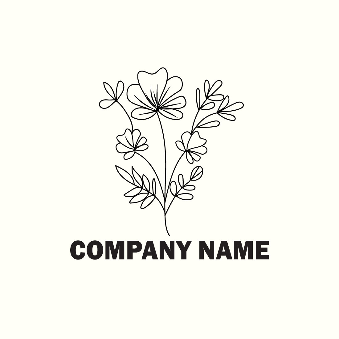 Free flower floral logo preview image.
