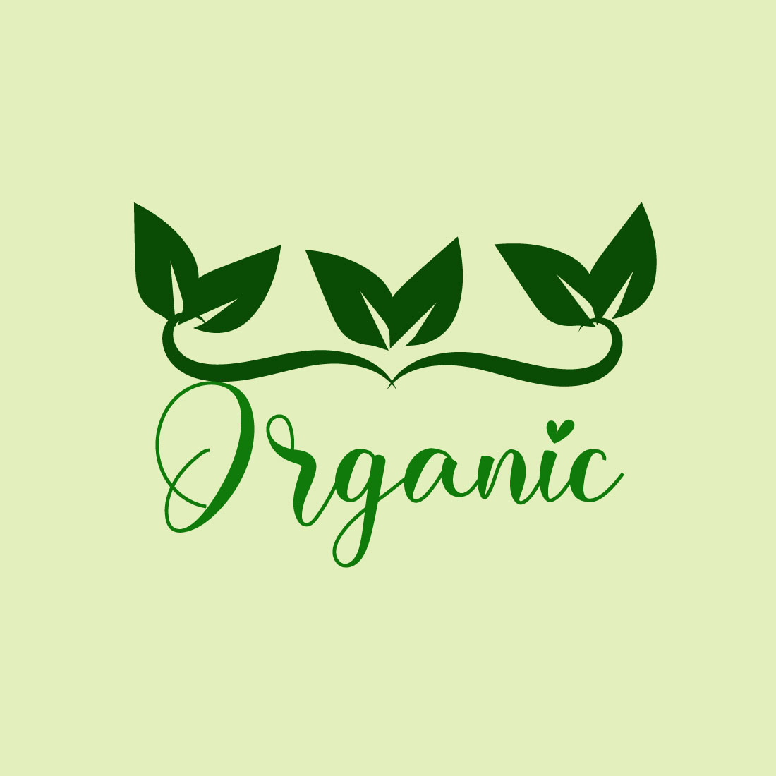 Free organic leaves colourful logo preview image.