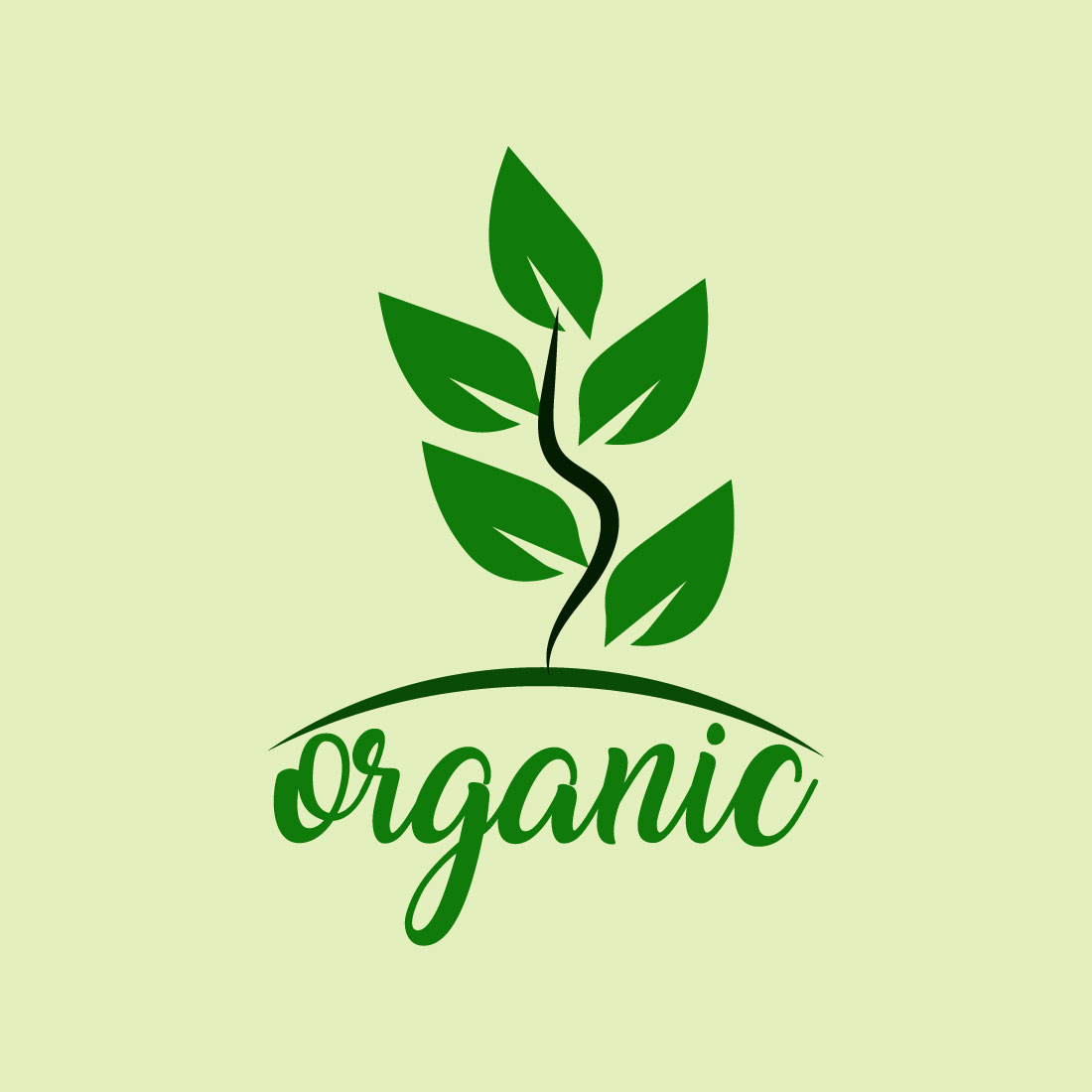 Free leaves floral organic logo preview image.